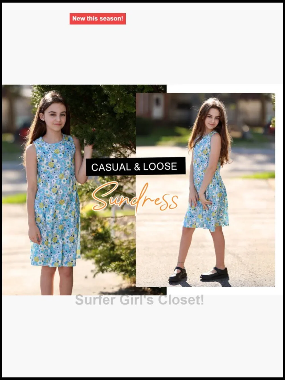 Sleeveless A-Line Casual Beach Sundress with Pockets